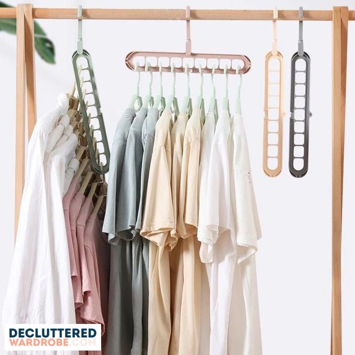 Decluttered Wardrobe - 9-in-1 Closet Hanger
